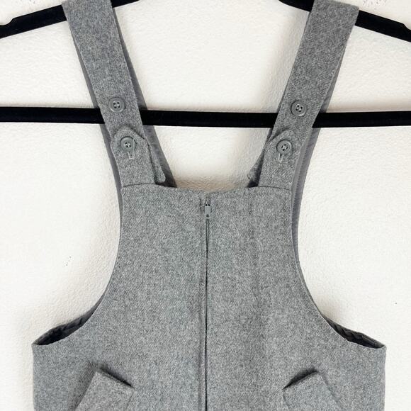 Vintage Dan Jean Boy Wool Blend Overalls Gray Outerwear Lined France EU 6 Years - Picture 4 of 11